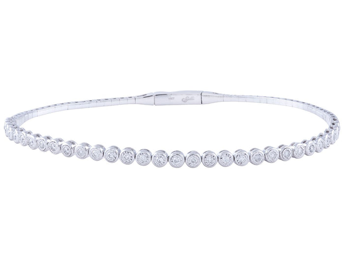 Diamond Bangle - 14 KT White Gold
