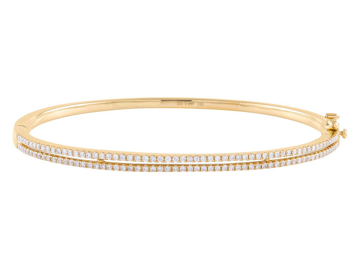 Diamond Bangle - 14 KT Yellow Gold