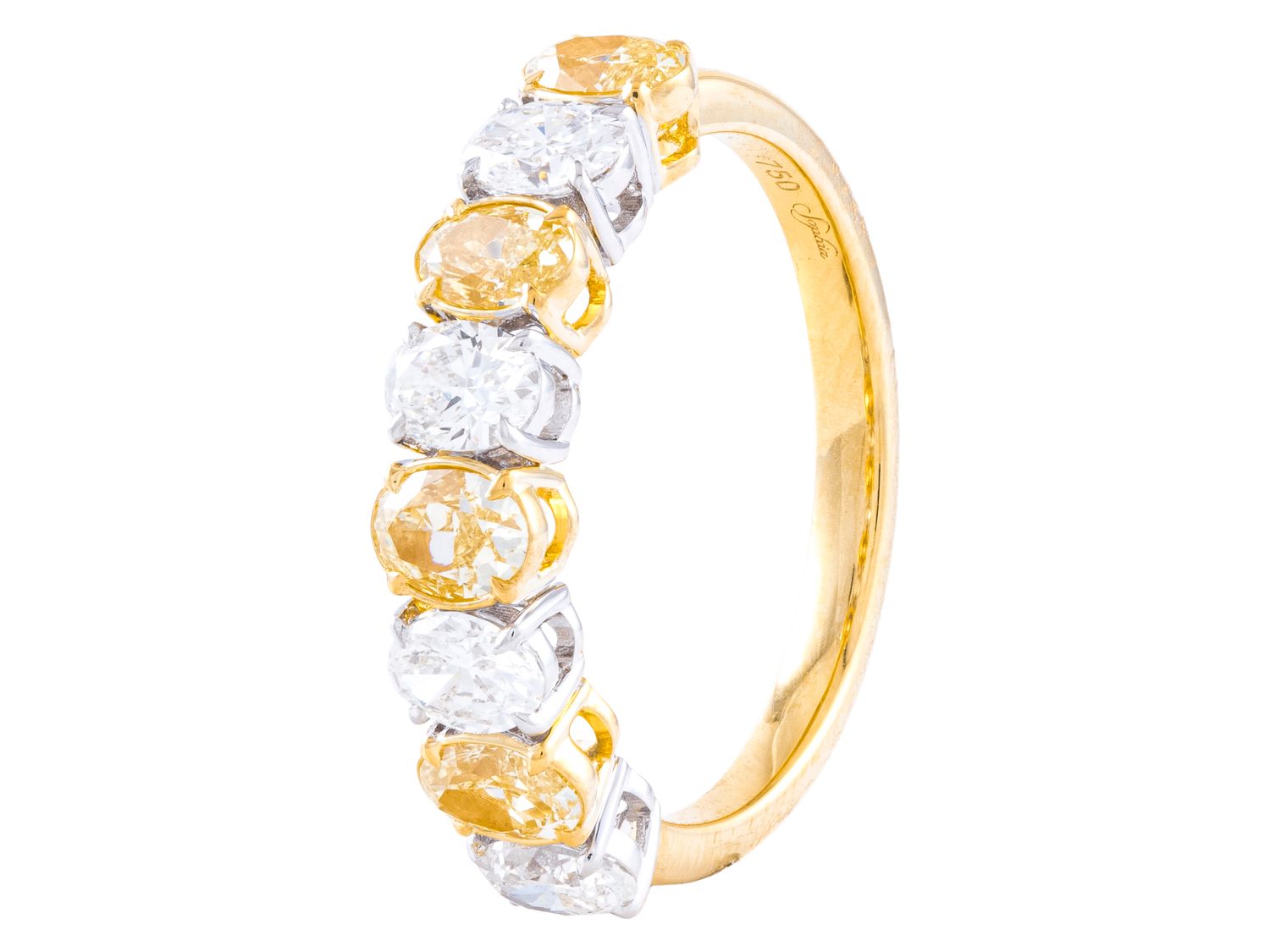 Diamond Band - 18 KT White and Yellow Gold