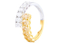 Diamond Band - 18 KT White and Yellow Gold