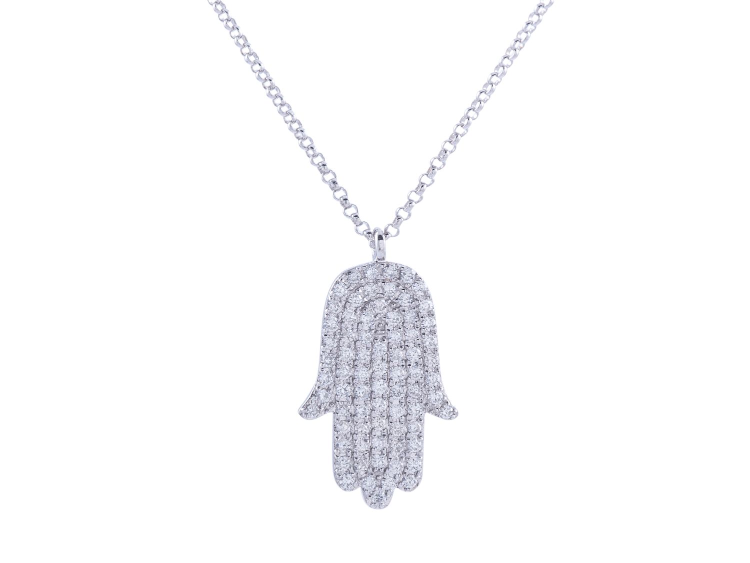 Diamond Necklace - 14 KT White Gold
