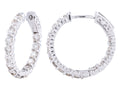 Diamond Hoop Earrings - 14 KT White Gold