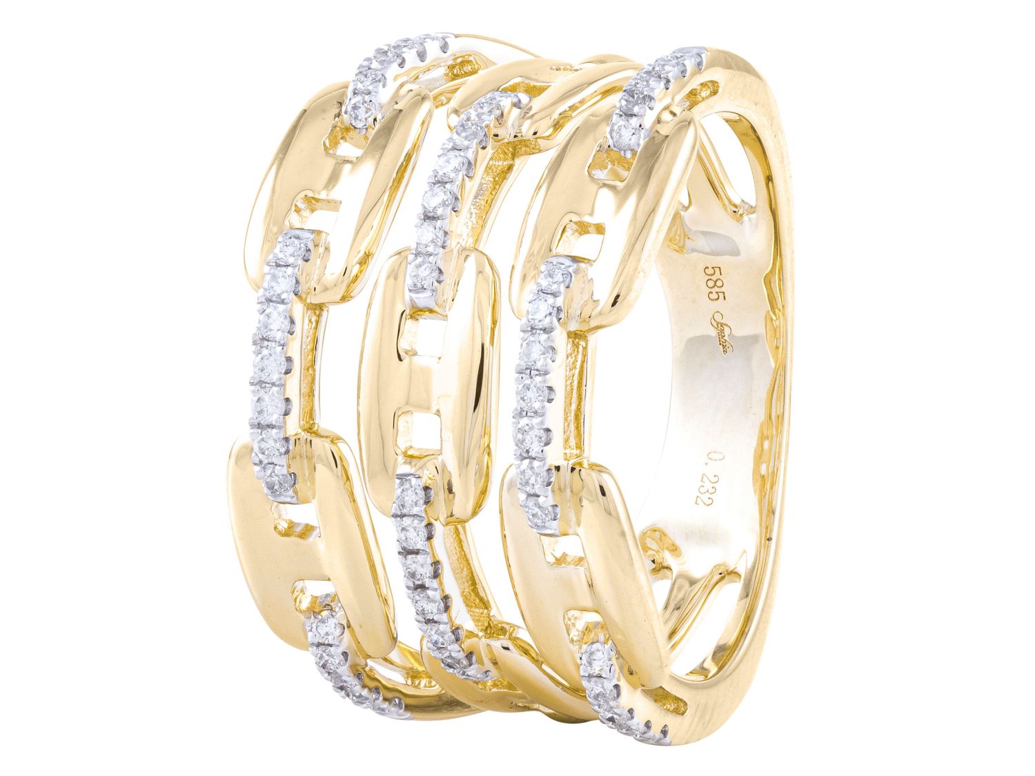 Diamond Ring - 14 KT Yellow Gold