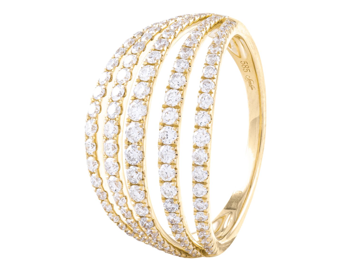 Diamond Ring - 14 KT Yellow Gold