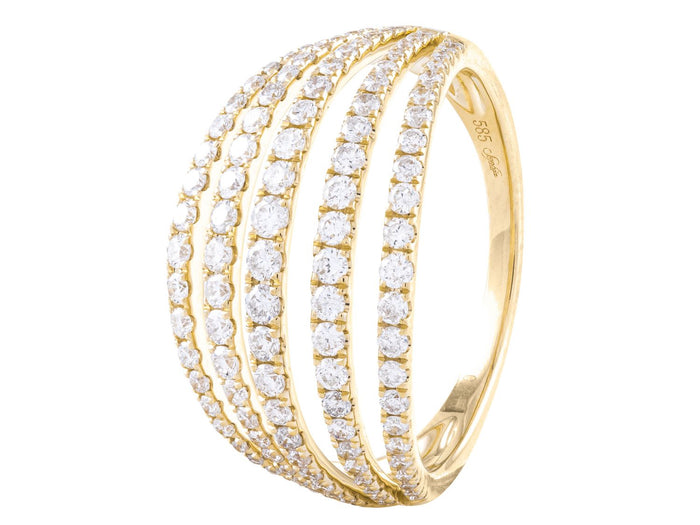 Diamond Ring - 14 KT Yellow Gold