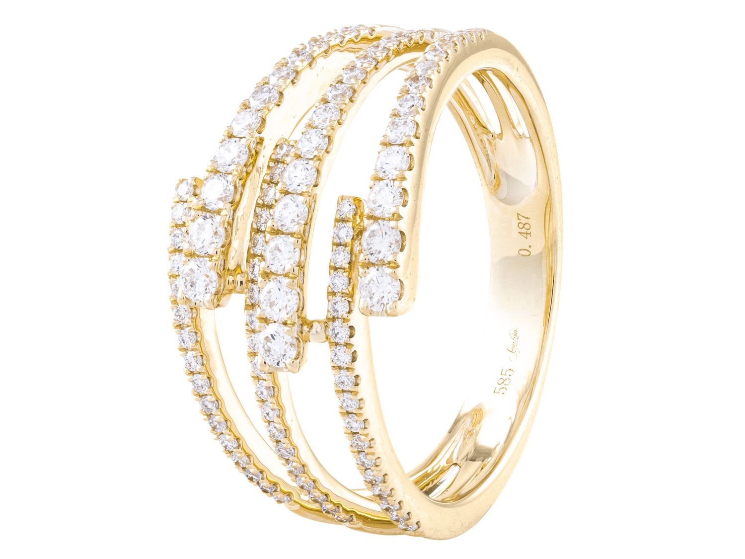 Diamond Ring - 14 KT Yellow Gold