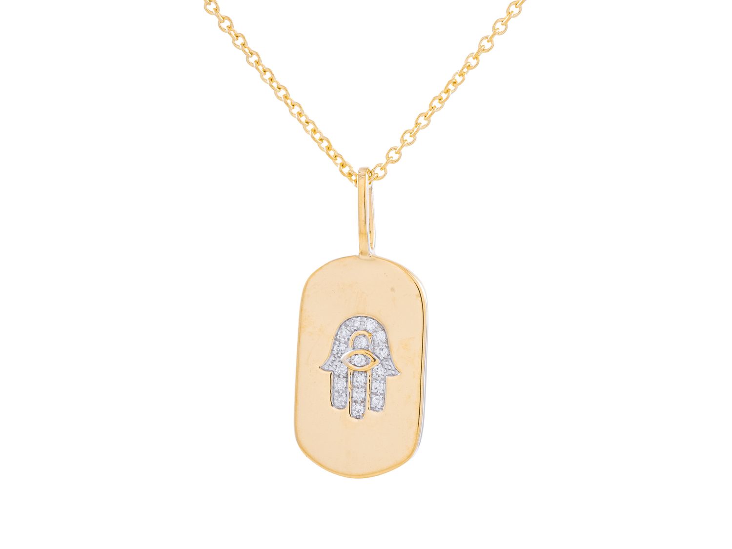 Diamond Necklace - 14 KT Yellow Gold