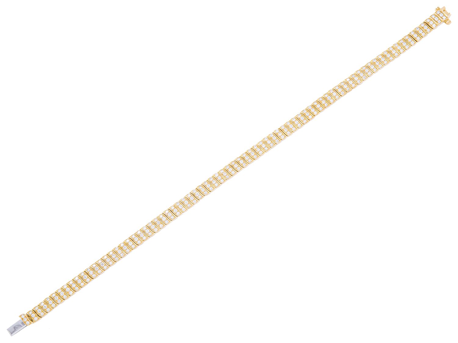 Diamond Bracelet - 14 KT Yellow Gold