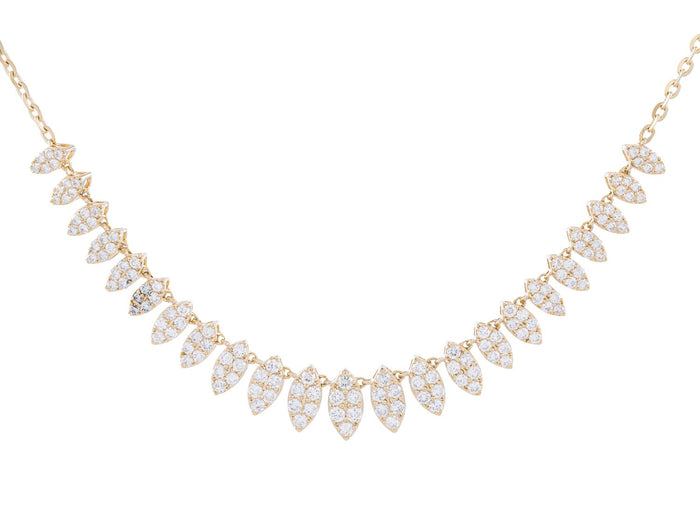 Diamond Necklace - 14 KT Yellow Gold