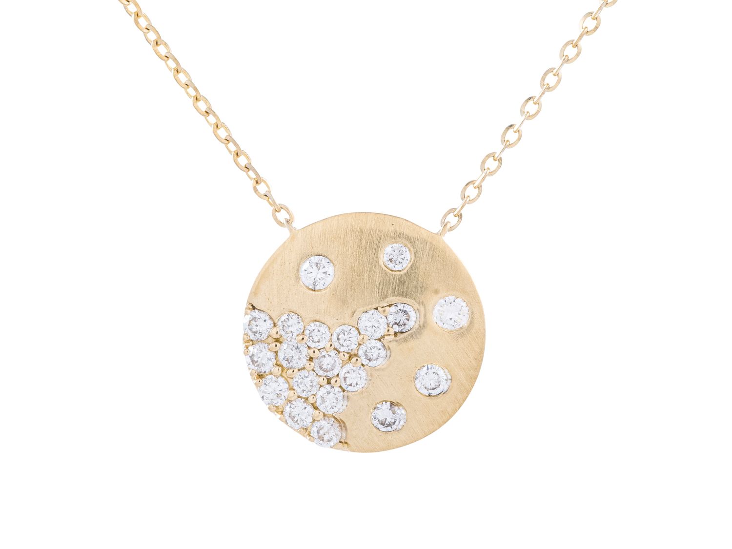 Diamond Necklace - 14 KT Yellow Gold