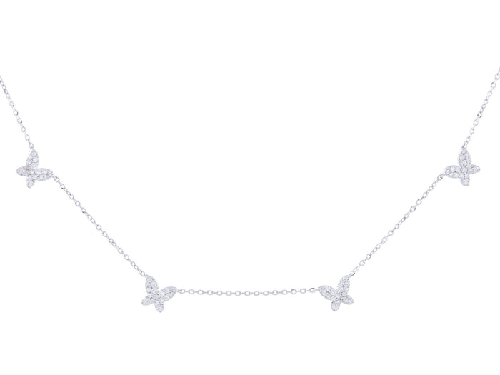Diamond Necklace - 14 KT White Gold