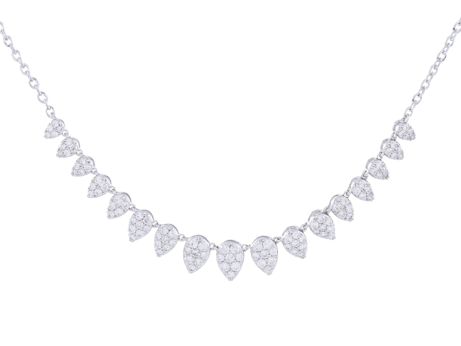Diamond Necklace - 14 KT White Gold