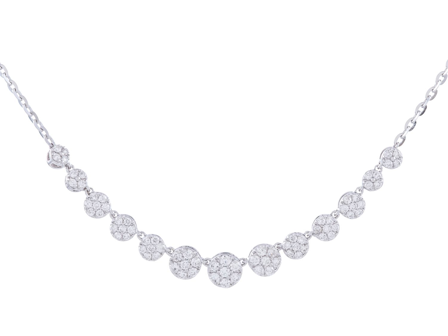 Diamond Necklace - 14 KT White Gold