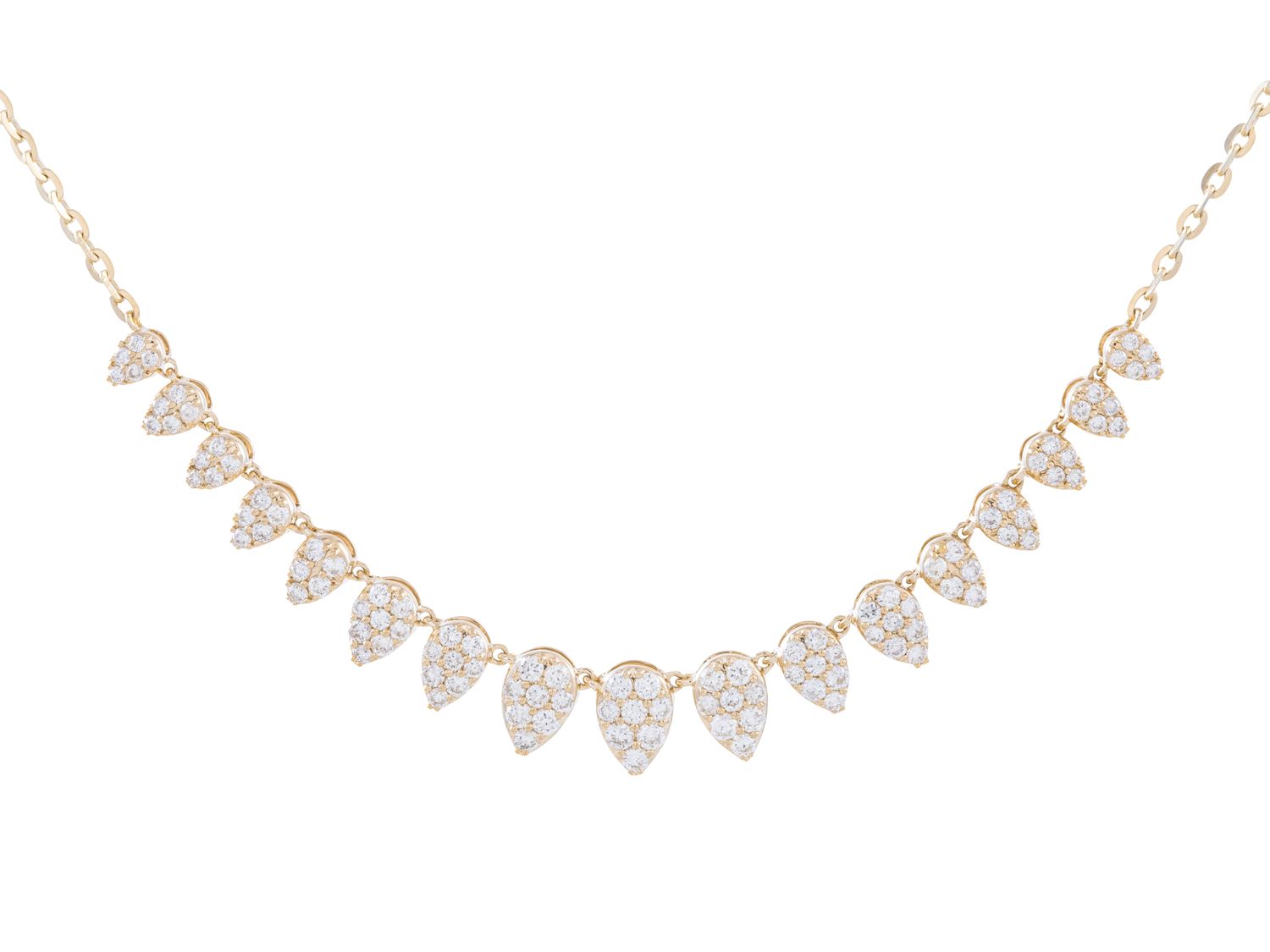 Diamond Necklace - 14 KT Yellow Gold