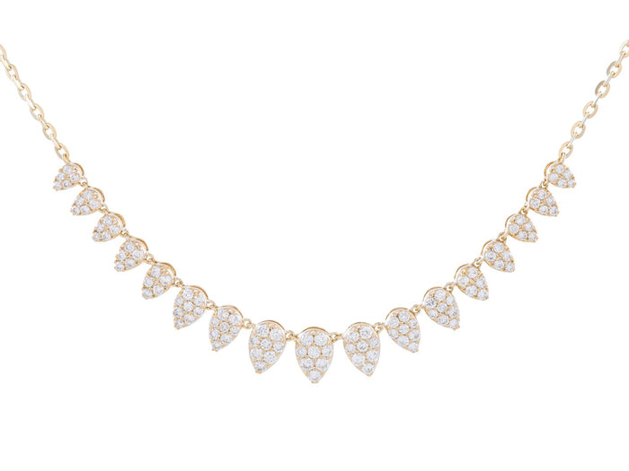 Diamond Necklace - 14 KT Yellow Gold