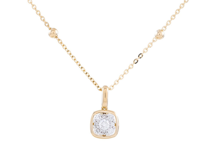 Diamond Necklace - 14 KT Yellow Gold