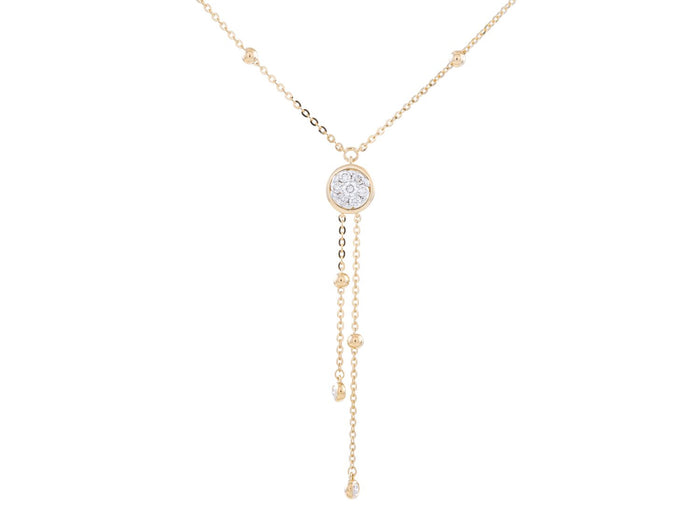 Diamond Necklace - 14 KT Yellow Gold