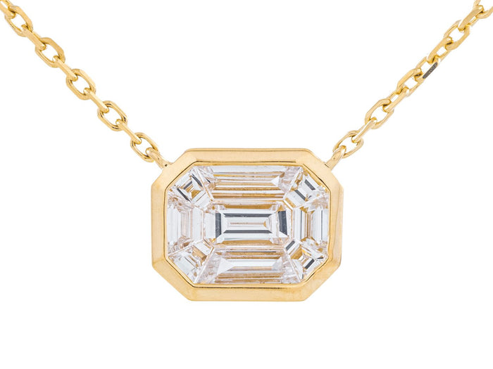 Diamond Necklace - 14 KT Yellow Gold