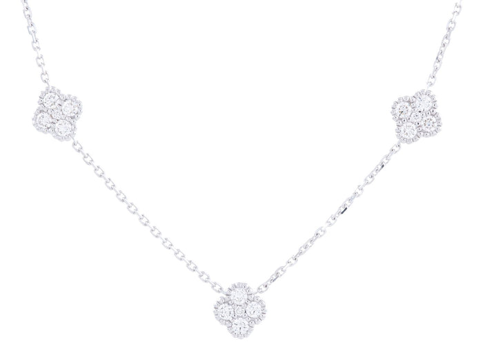 Diamond Necklace - 18 KT White Gold