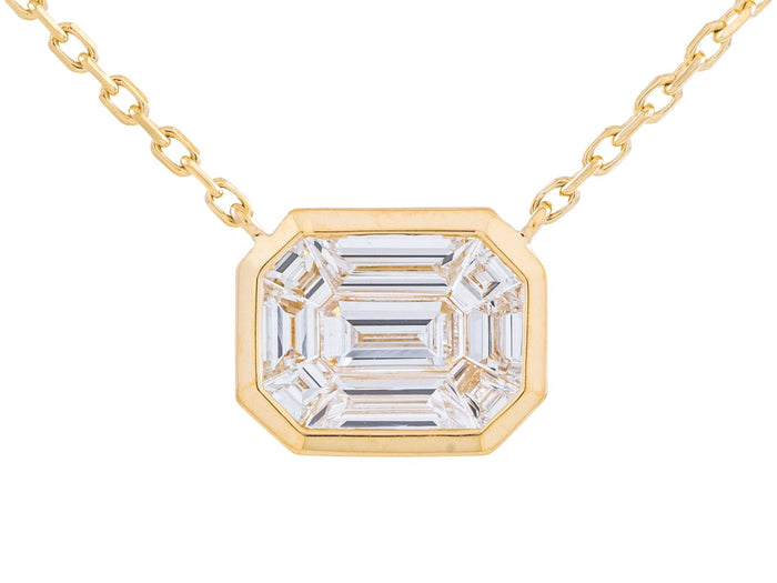 Diamond Necklace - 14 KT Yellow Gold