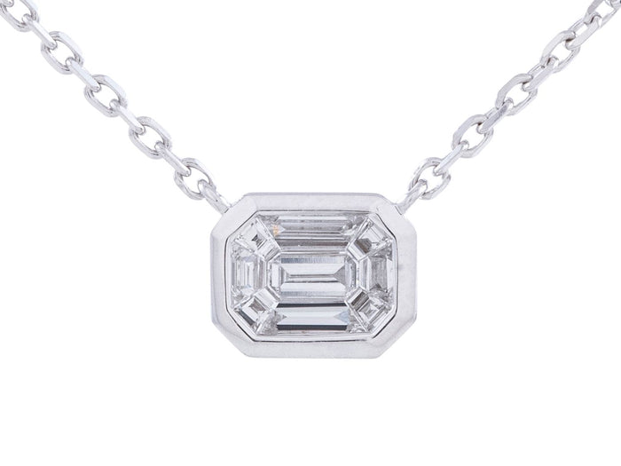 Diamond Necklace - 14 KT White Gold
