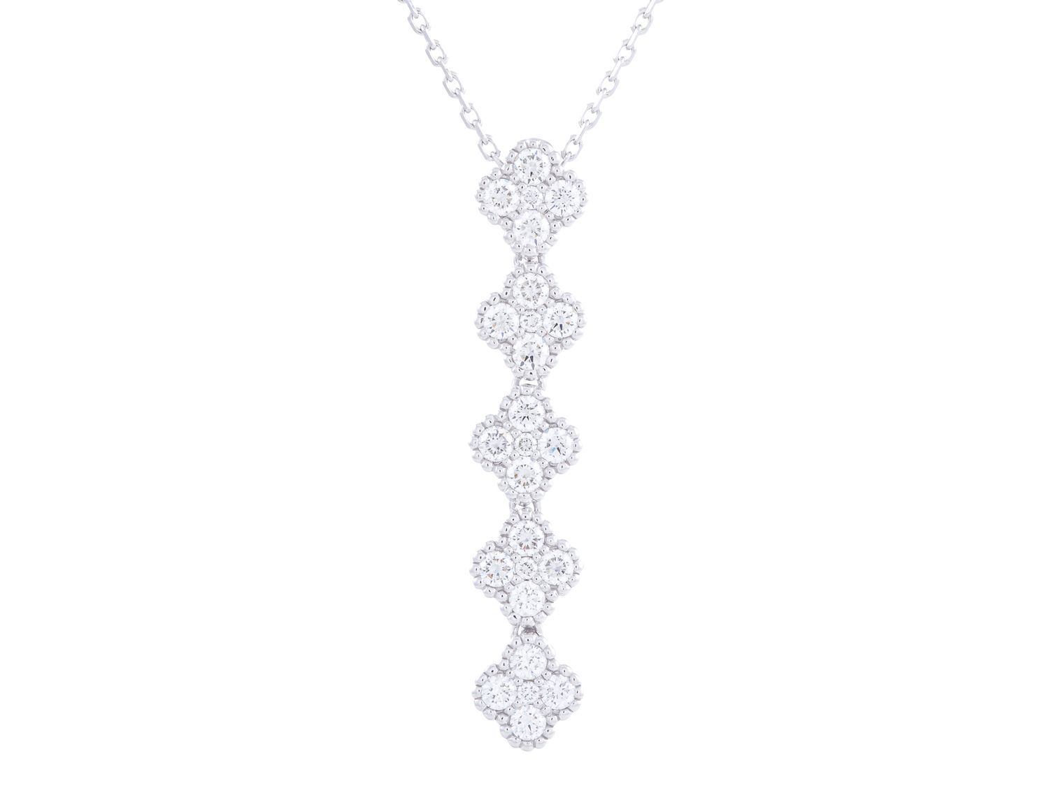 Diamond Necklace - 18 KT White Gold