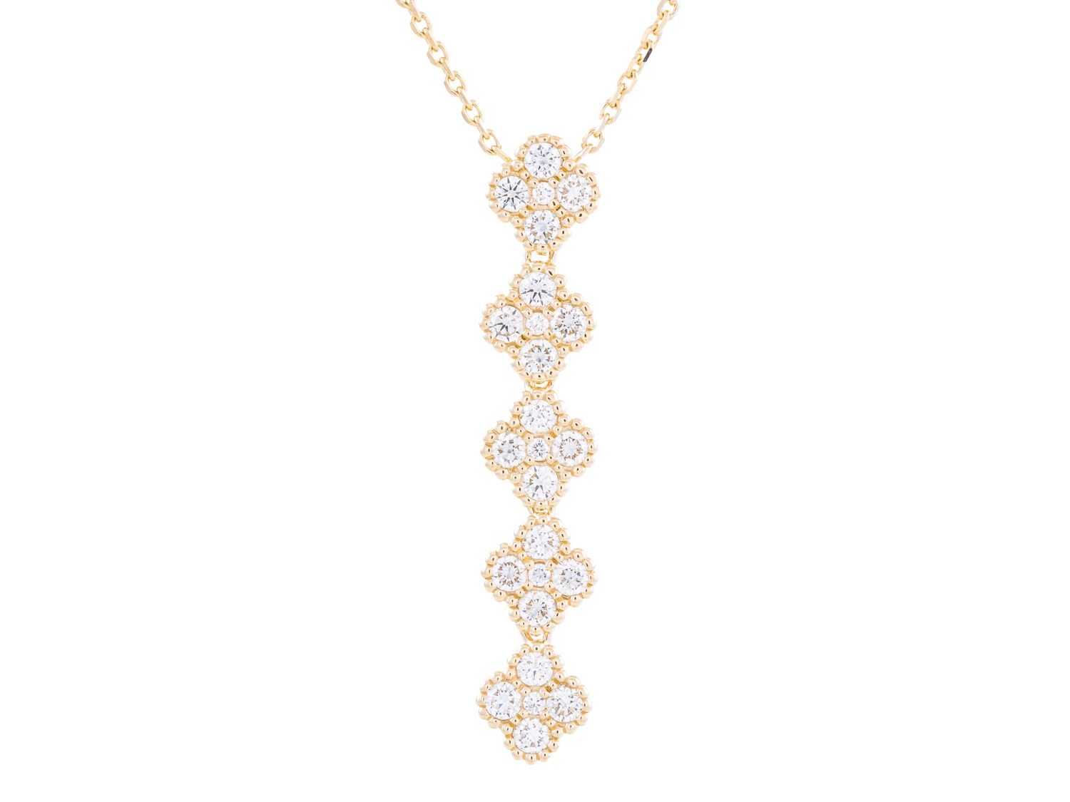 Diamond Necklace - 18 KT Yellow Gold
