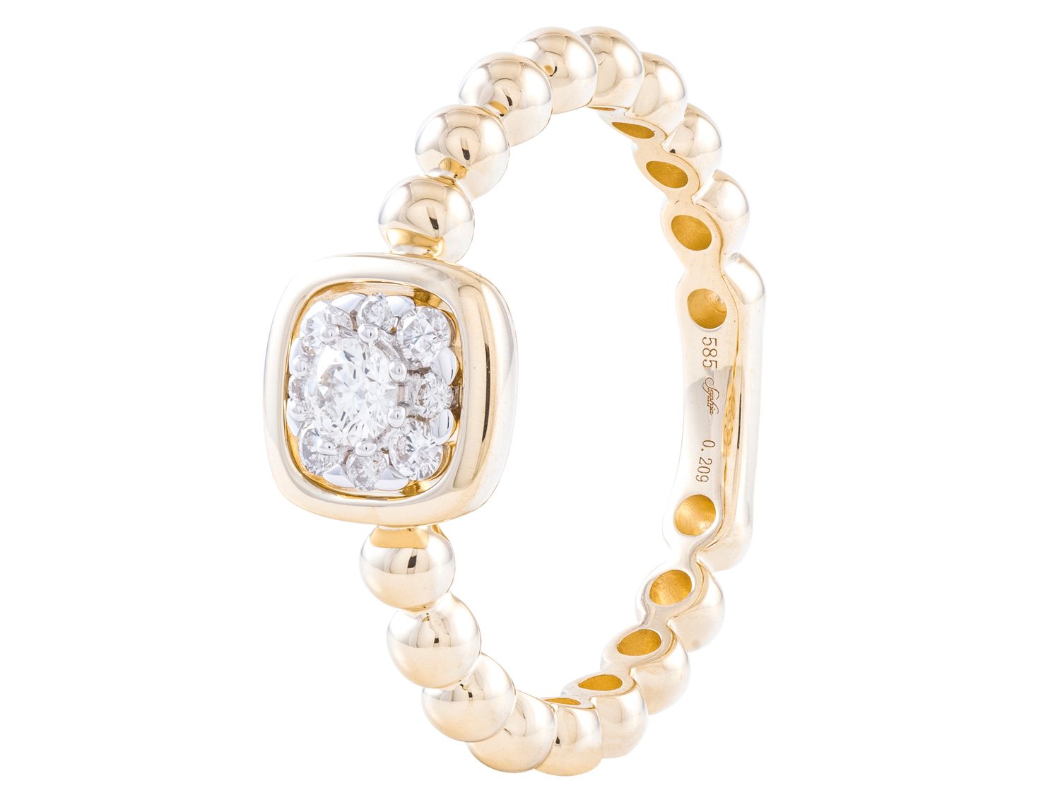 Diamond Ring - 14 KT Yellow Gold