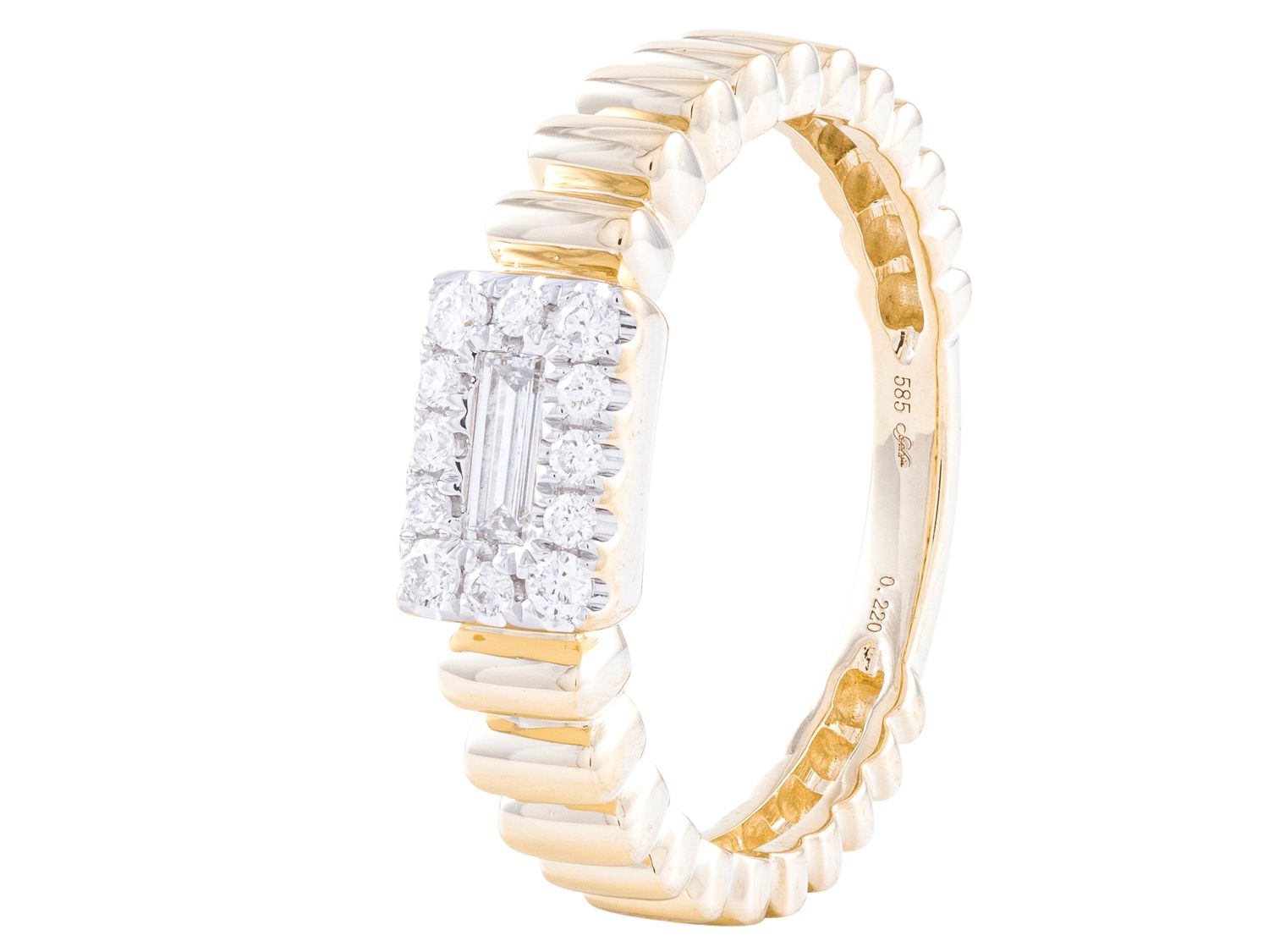Diamond Ring - 14 KT Yellow Gold