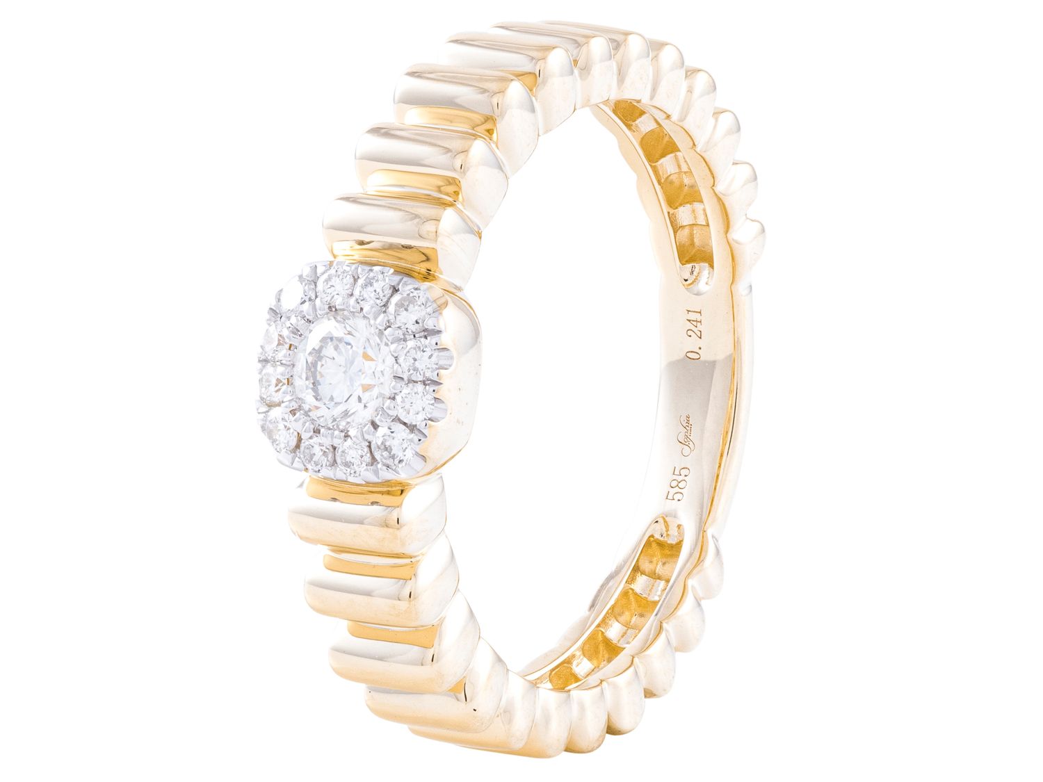 Diamond Ring - 14 KT Yellow Gold