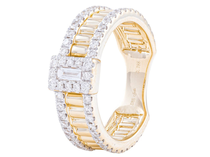 Diamond Ring - 14 KT Yellow Gold