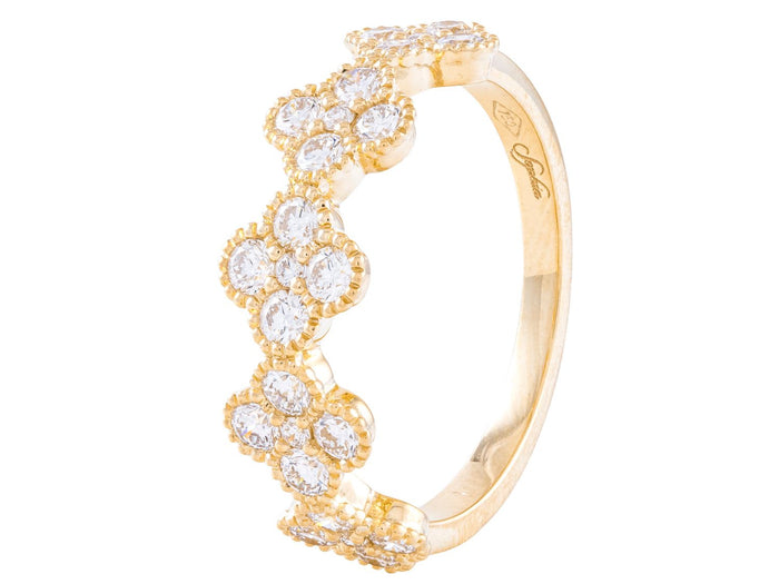Diamond Ring - 18 KT Yellow Gold