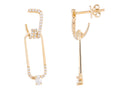 Diamond Earrings - 14 KT Yellow Gold