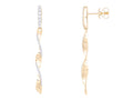 Diamond Earrings - 14 KT Yellow Gold
