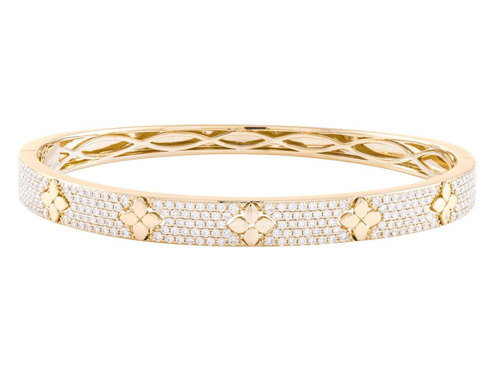 Diamond Bangle - 14 KT Yellow Gold