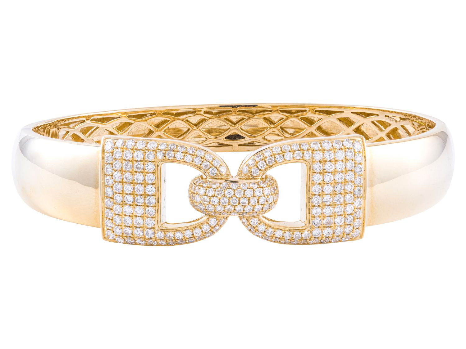 Diamond Bangle - 14 KT Yellow Gold