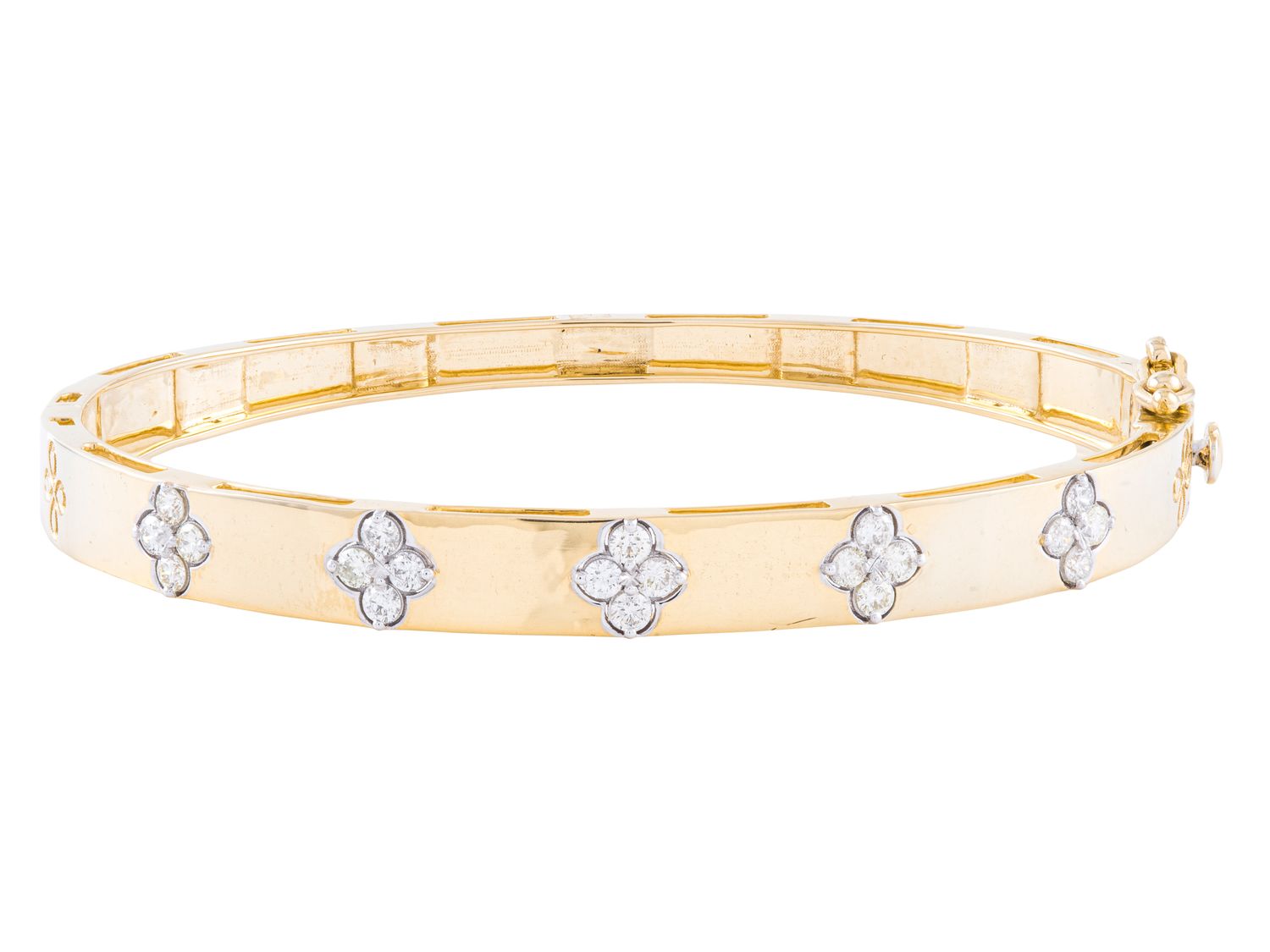 Diamond Bangle - 14 KT Yellow Gold