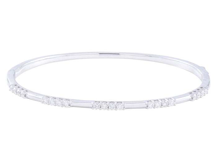 Diamond Bangle - 14 KT White Gold