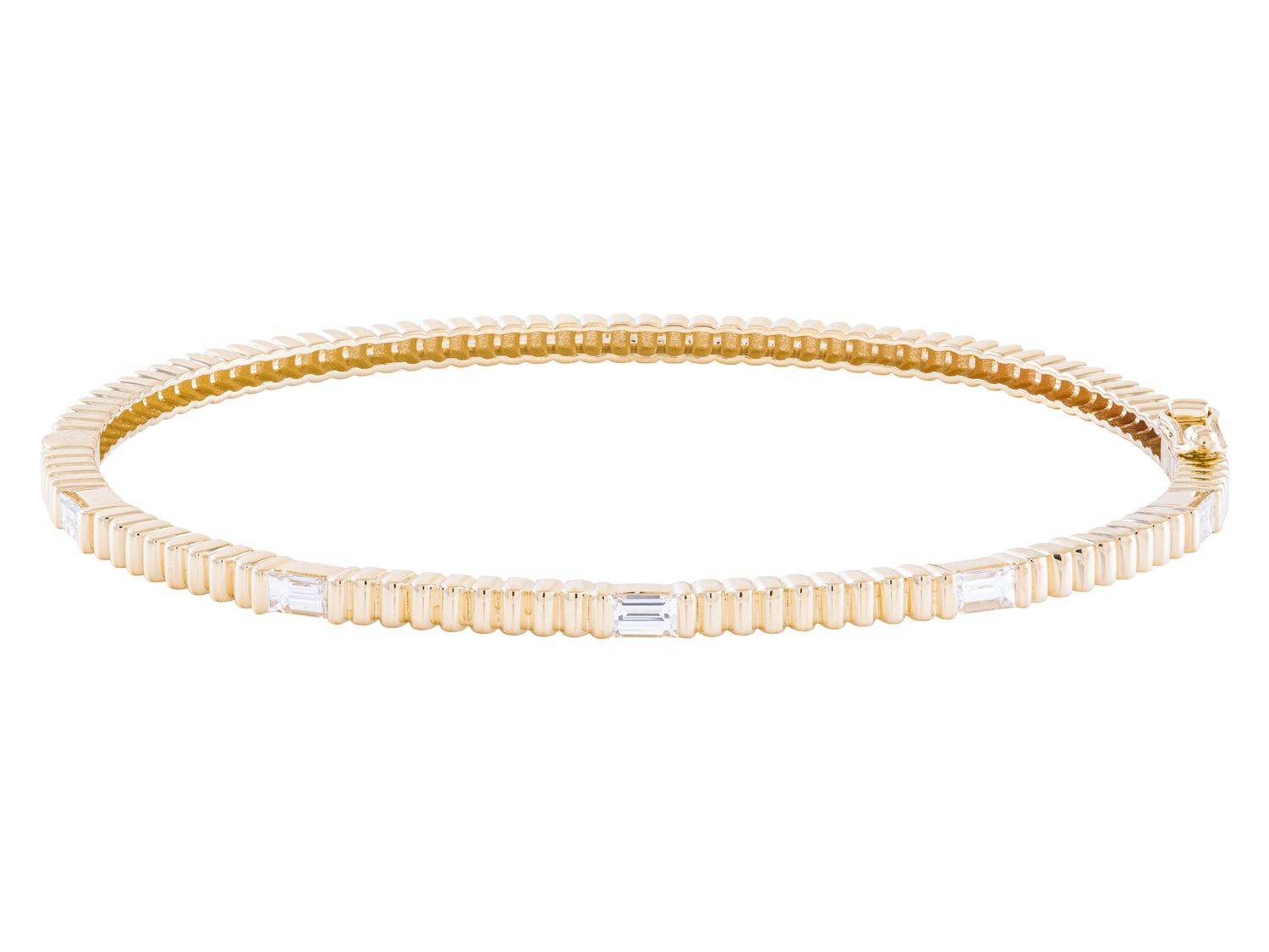 Diamond Bangle - 14 KT Yellow Gold