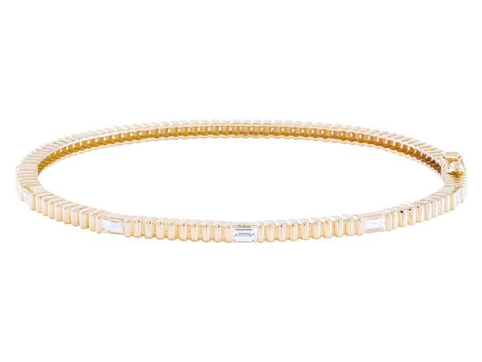 Diamond Bangle - 14 KT Yellow Gold
