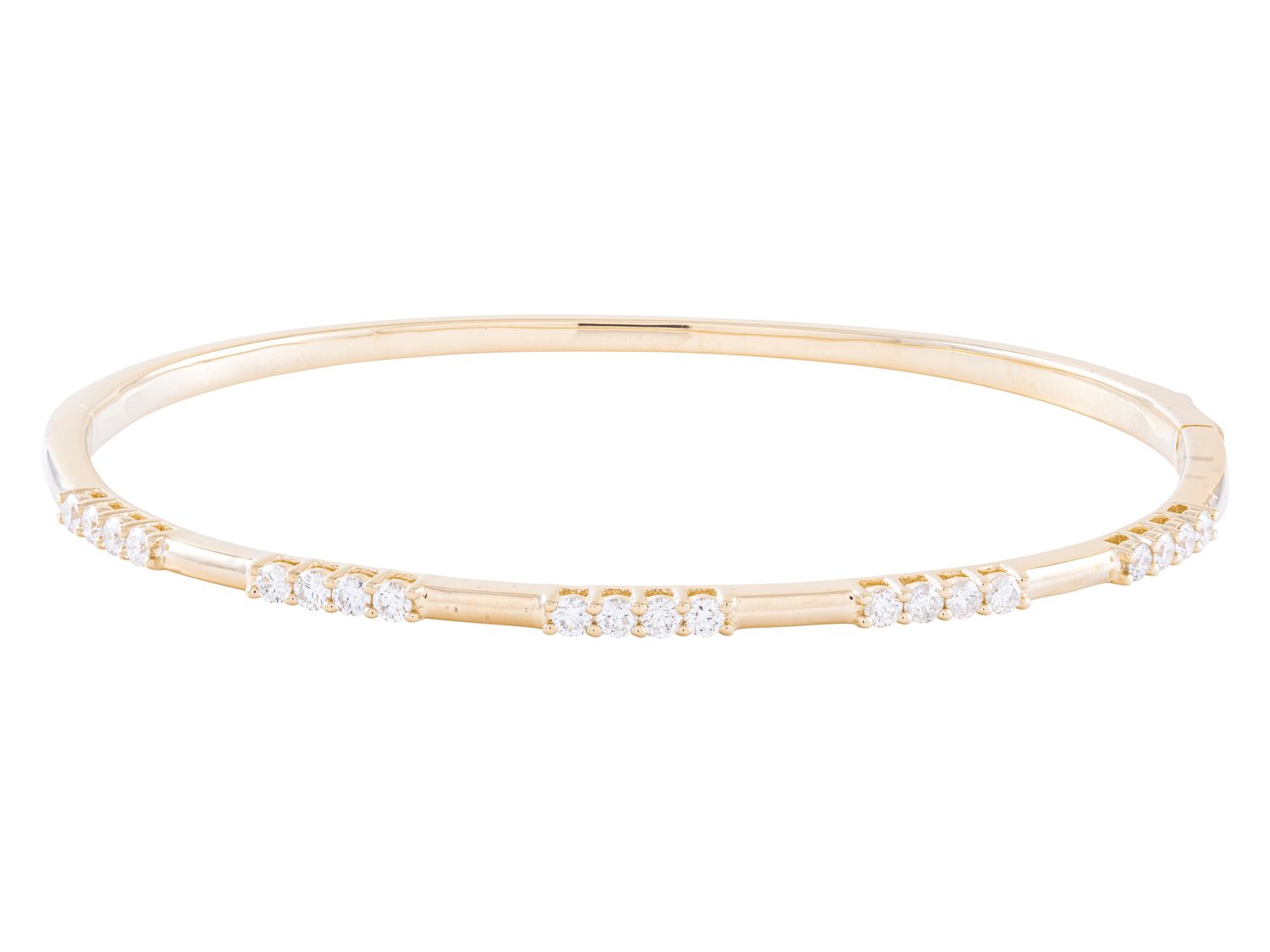 Diamond Bangle - 14 KT Yellow Gold