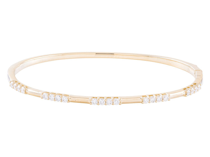 Diamond Bangle - 14 KT Yellow Gold