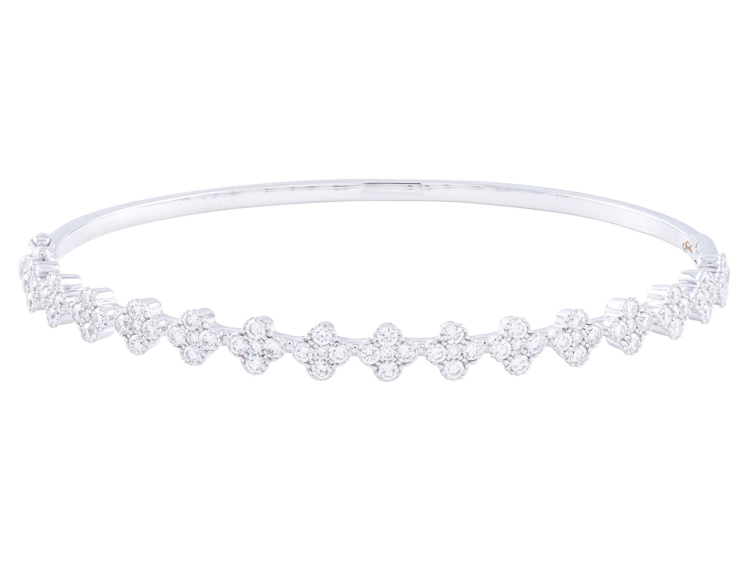 Diamond Bangle - 18 KT White Gold