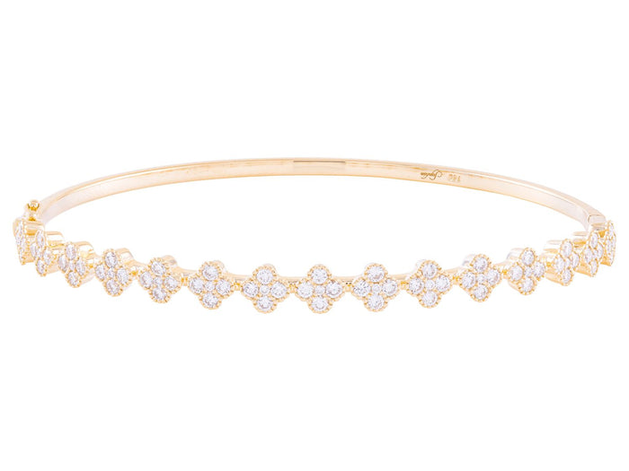 Diamond Bangle - 18 KT Yellow Gold