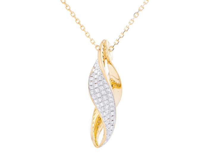 Diamond Necklace - 14 KT Yellow Gold