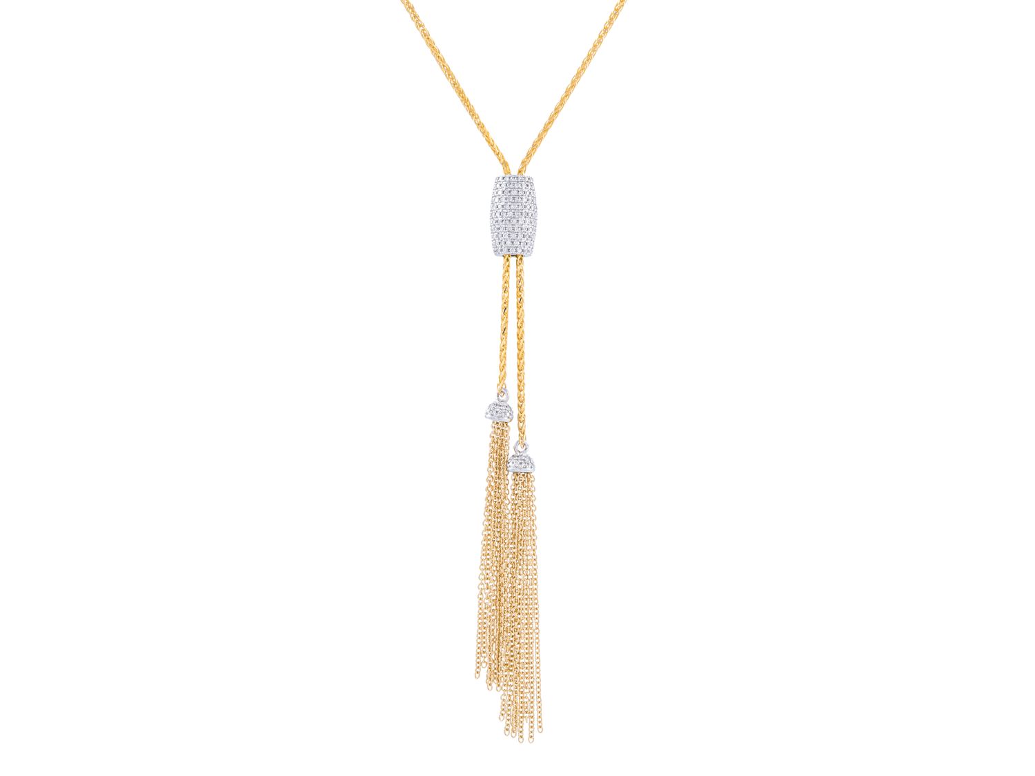 Diamond Necklace - 14 KT Yellow Gold
