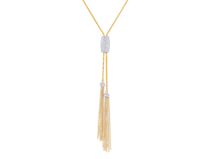 Diamond Necklace - 14 KT Yellow Gold