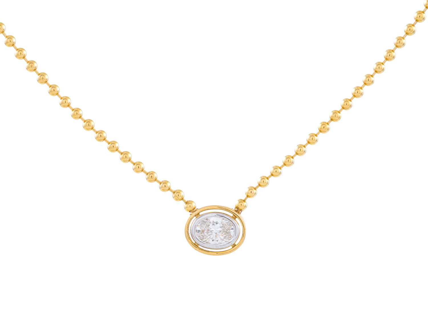 Diamond Necklace - 18 KT Yellow Gold