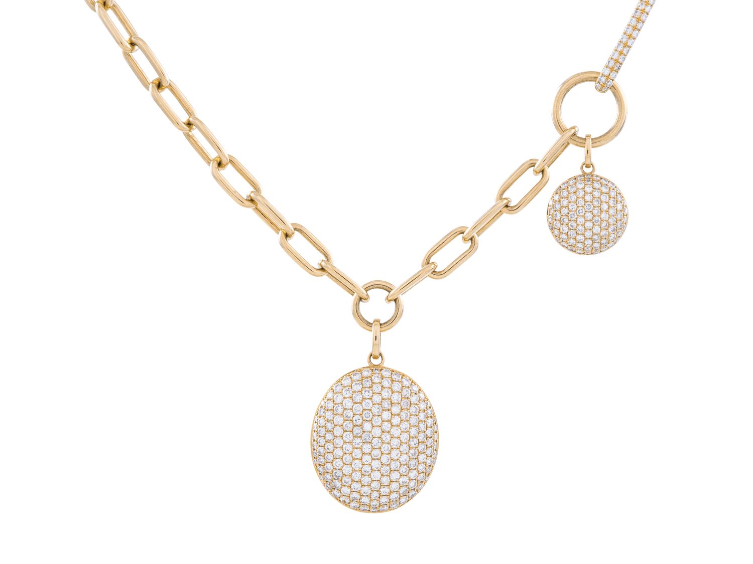 Diamond Necklace - 14 KT Yellow Gold