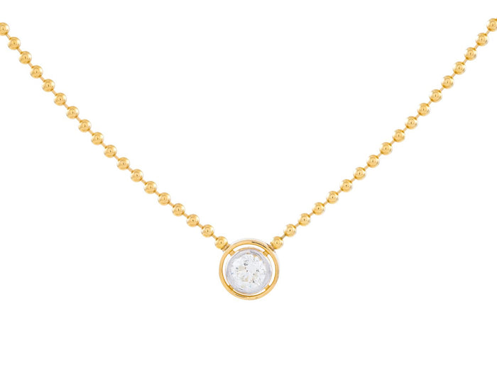 Diamond Necklace - 18 KT Yellow Gold